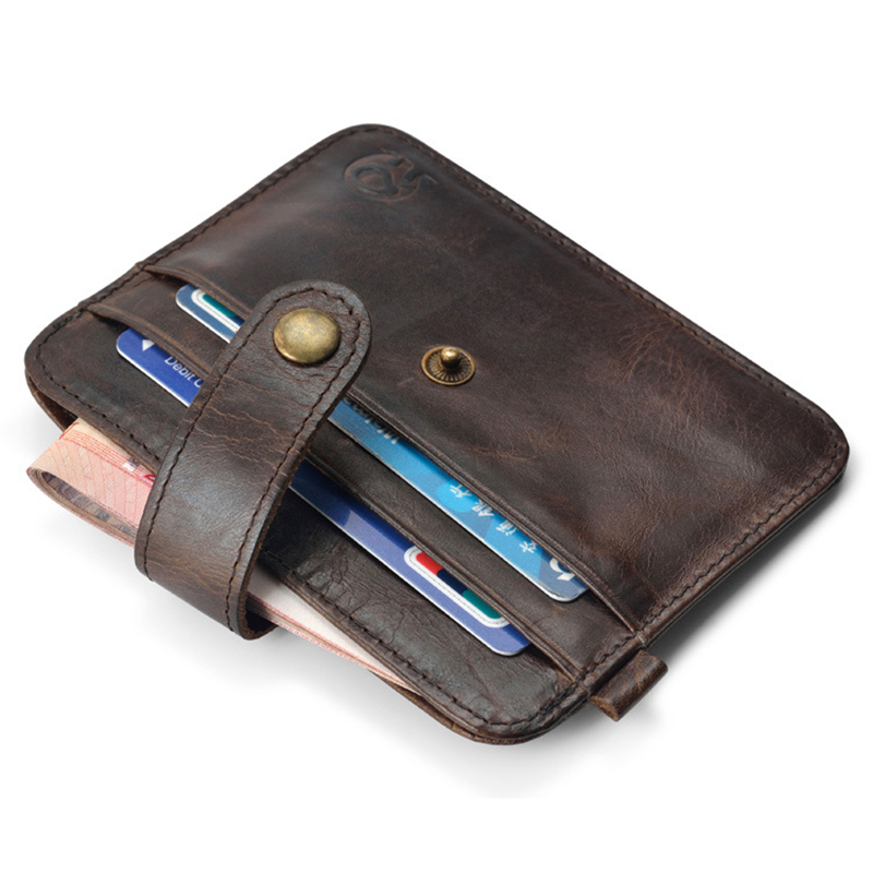 Mini wallets Haspe kleinen Geldbeutel 100% echt Leder Geldbörse Herren Geldbörsen männlichen kupplung