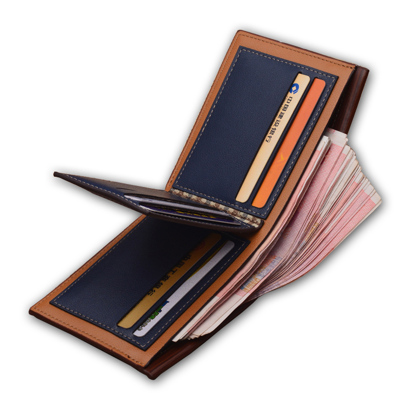 Men Wallet  Leather Vintage Purses High Quality Money Bag Credit Card holders New Bill Wallet wholesale price