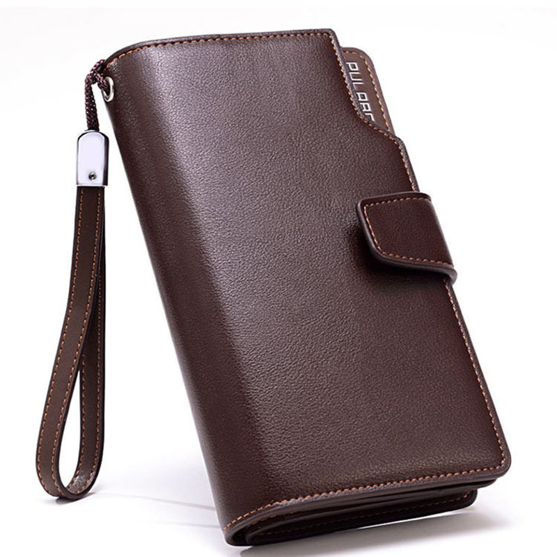 Men wallet zipper pocket male clutch multifunction genuine leather wallets long cellphone bag big capacity