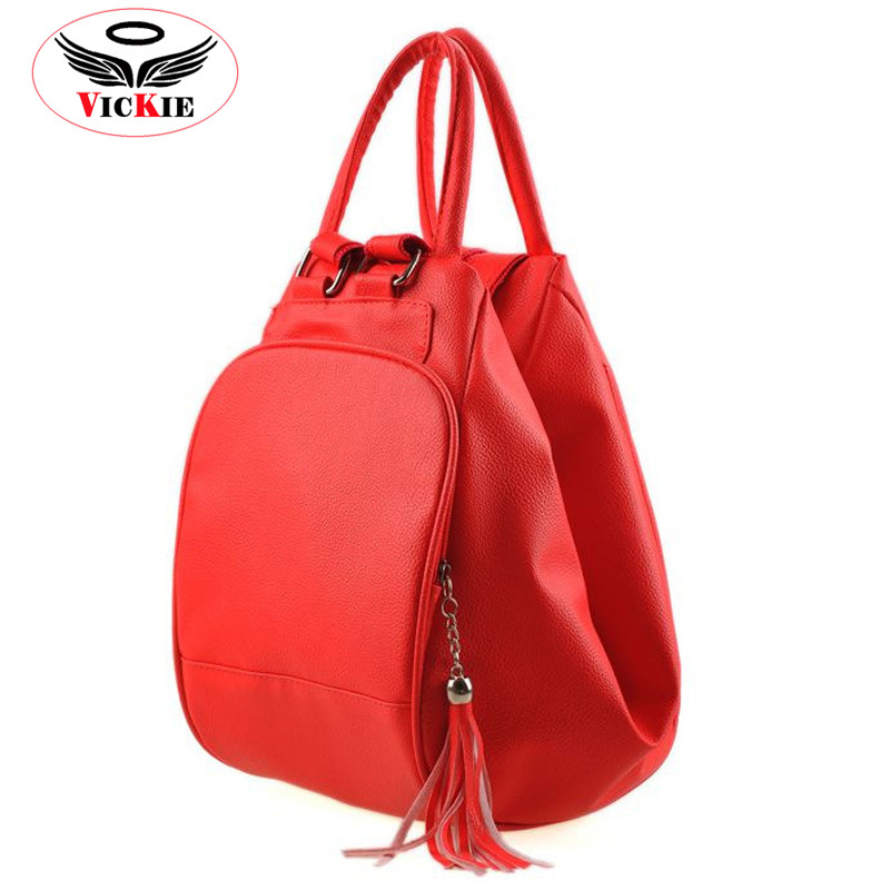 Mode Quaste Damen Leder Rucksäcke Beiläufige Dame Rucksack Reisetasche Campus Damen Schule Schulter Taschen