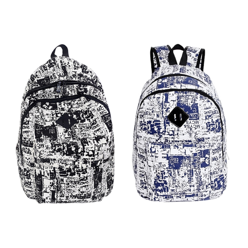 Damen Leinwand Rucksack Mode Graffiti Schulter Schultasche Rucksäcke für Teenager Mädchen Sport Reise