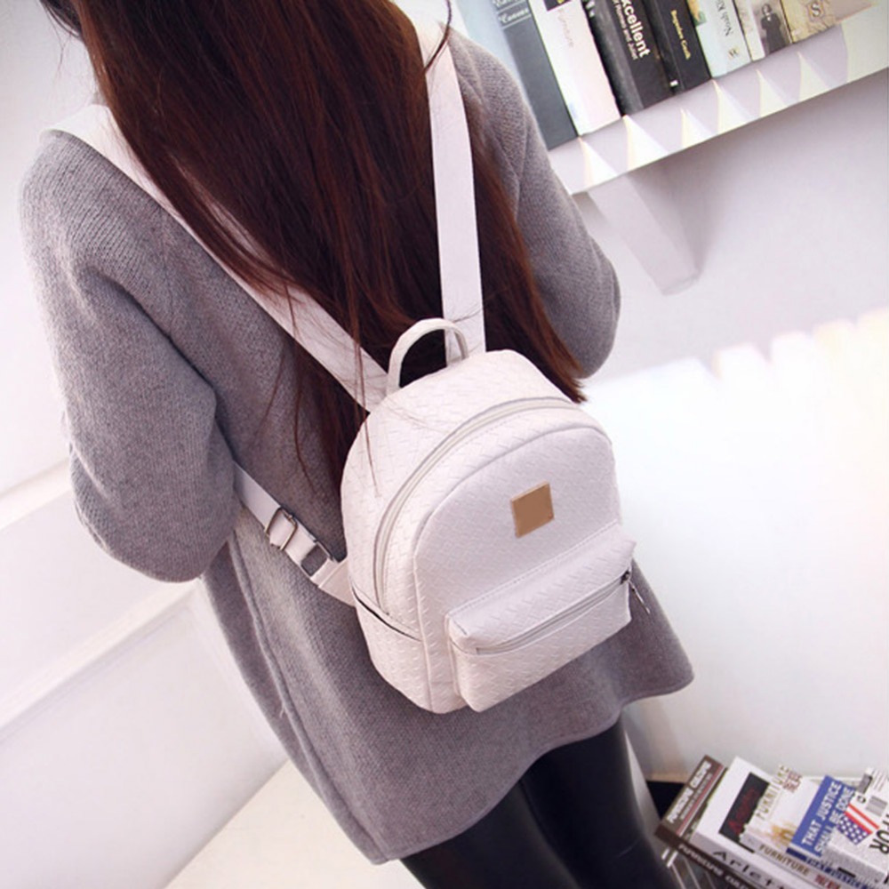 new college wind schul gewaschen Leder Rucksack Damen Koreanische gezeiten mode freizeit Reisetasche weben Boutique