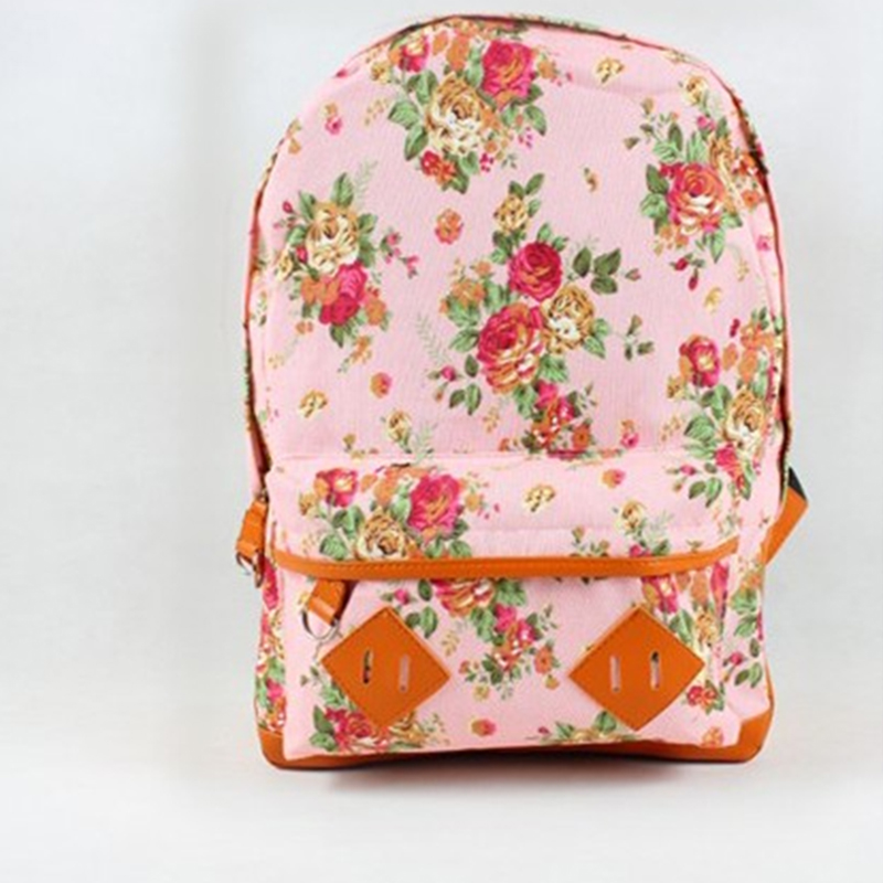 mädchen Blume Rucksack Schule Buch Schultertasche Reisetasche Damen Leinwand Rucksack