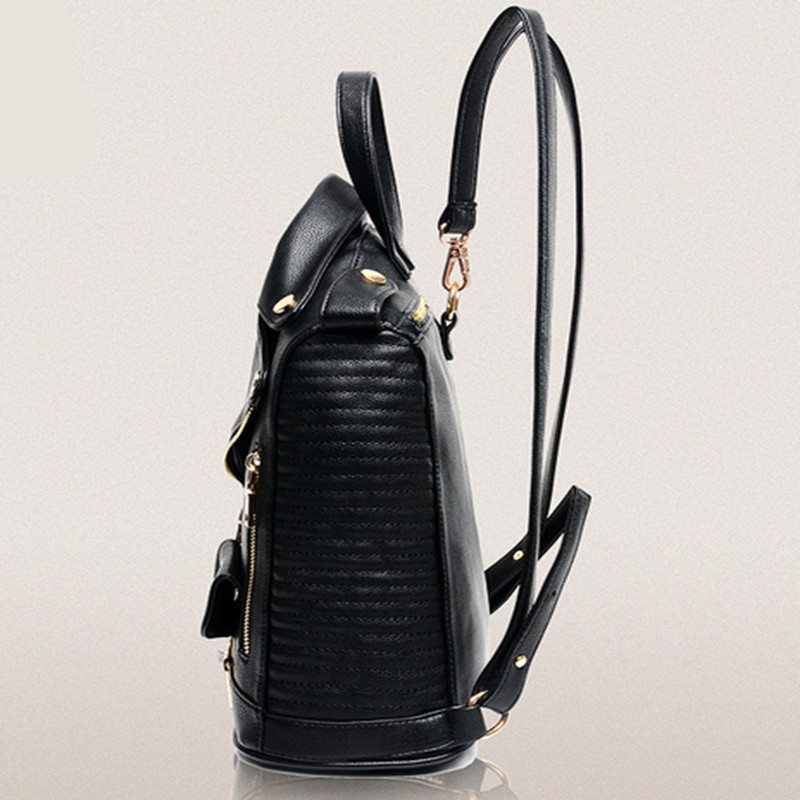 neueste Damen Designer Motorrad Revers Jacke Rucksäcke Mode Pu Leder Rucksack Weiblichen Verdoppelt Rucksack