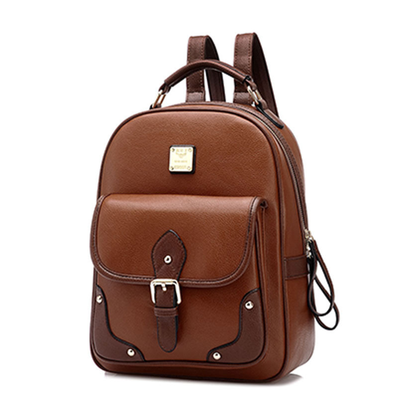 Neue Hohe Qualität Marke Patchwork Damen Rucksäcke Mochila Damen Pu Leder Rucksack Reisetasche Schultasche