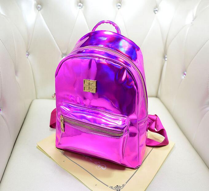 Hotselling Mode Hologram Rucksack Für Schüler Damen Laser Silber Farbe Holographic Tasche