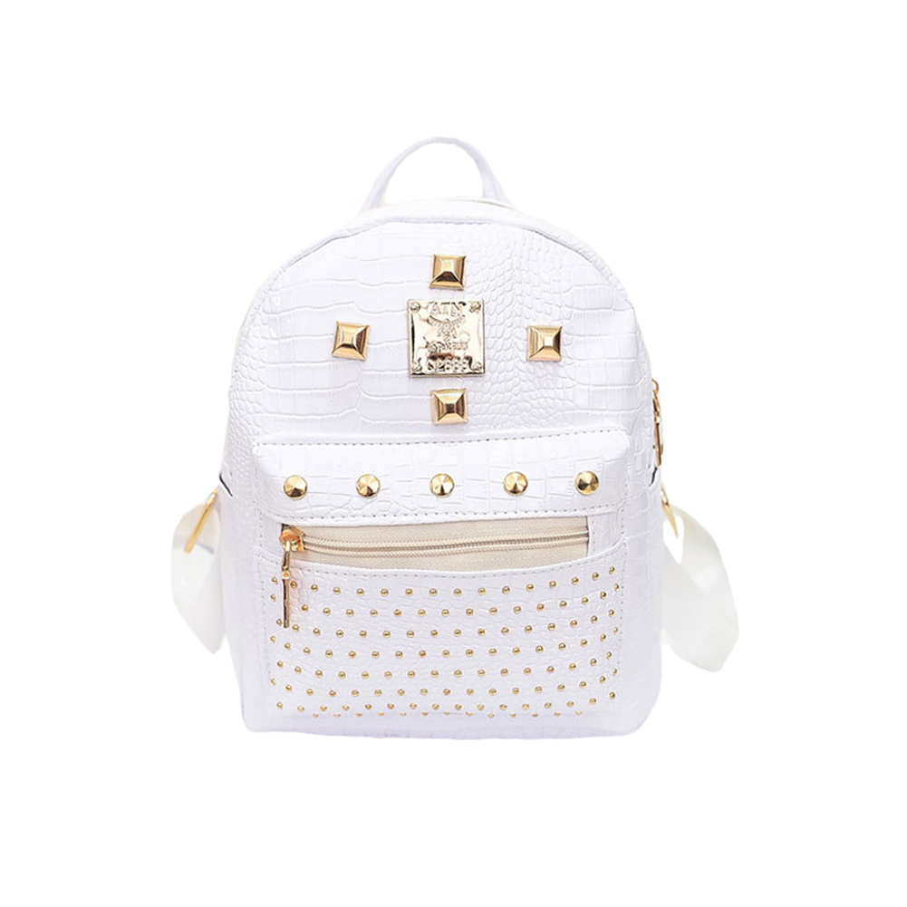 Hot Fashion Damen Rucksack Gute Qualität Rivet Schule Rucksäcke Für Teenager Mädchen Damen PU Leder