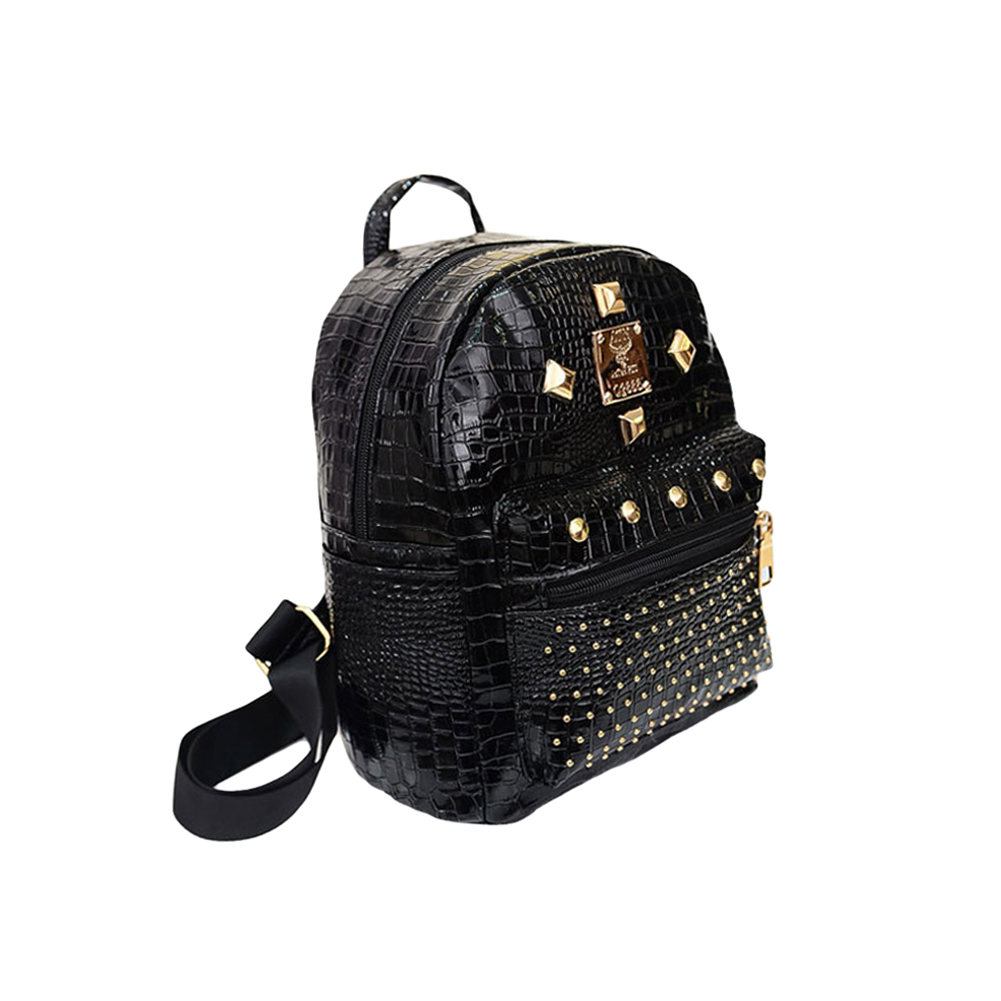 Hot Fashion Damen Rucksack Gute Qualität Rivet Schule Rucksäcke Für Teenager Mädchen Damen PU Leder