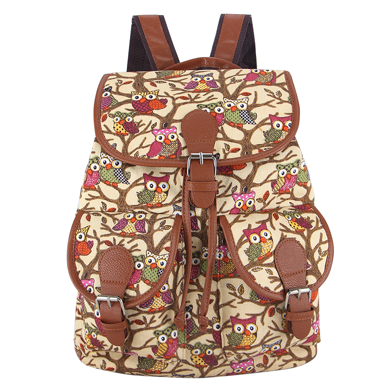 30 Farben Exklusive Handgefertigte Vintage Rucksack Printing Segeltuch Damen Rucksack Mujer Mochila Escolar Feminina