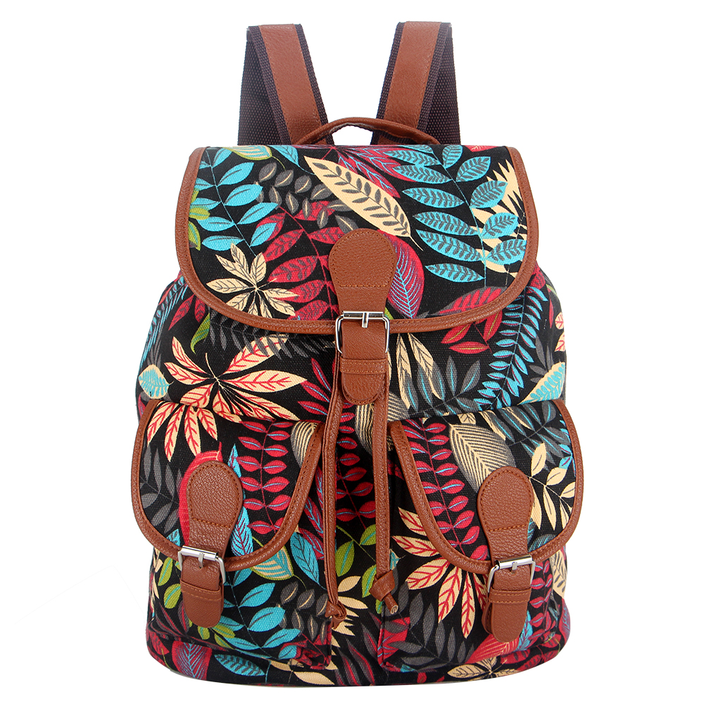 30 Farben Exklusive Handgefertigte Vintage Rucksack Printing Segeltuch Damen Rucksack Mujer Mochila Escolar Feminina