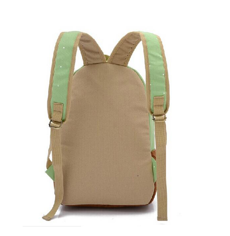 Neue Casual Leinwand Rucksack Damen Mode Schultaschen für Mädchen Dot Druck Rucksack Umhängetaschen