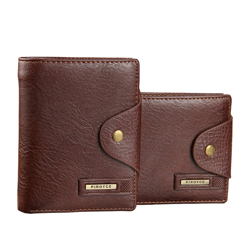Berühmte Marke Herren Design kurze kleine Brieftaschen männlichen Mens echtes Leder braun