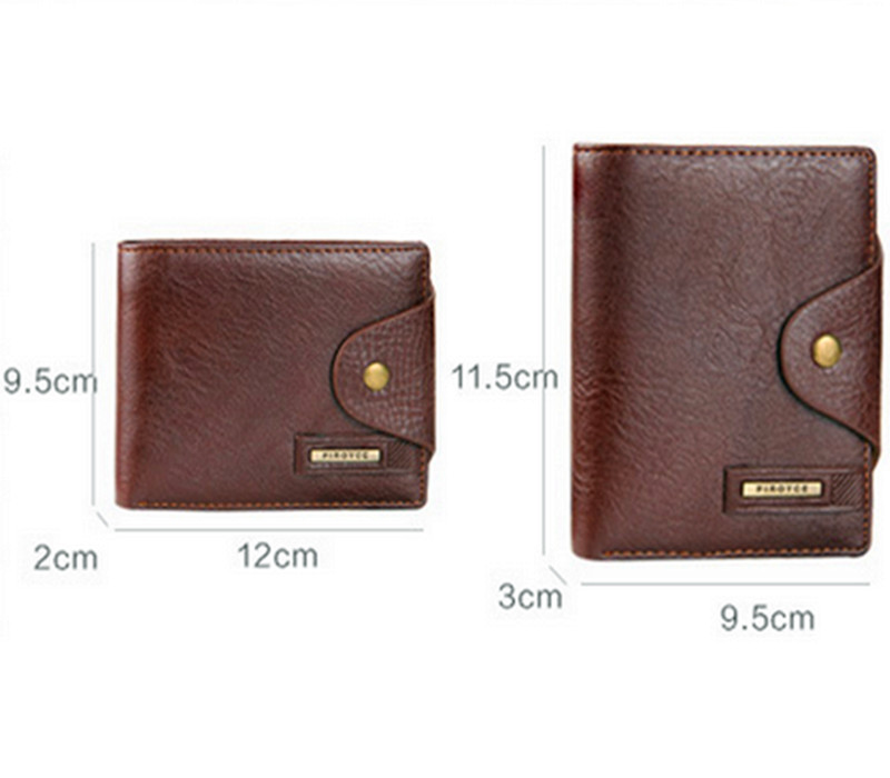 Berühmte Marke Herren Design kurze kleine Brieftaschen männlichen Mens echtes Leder braun