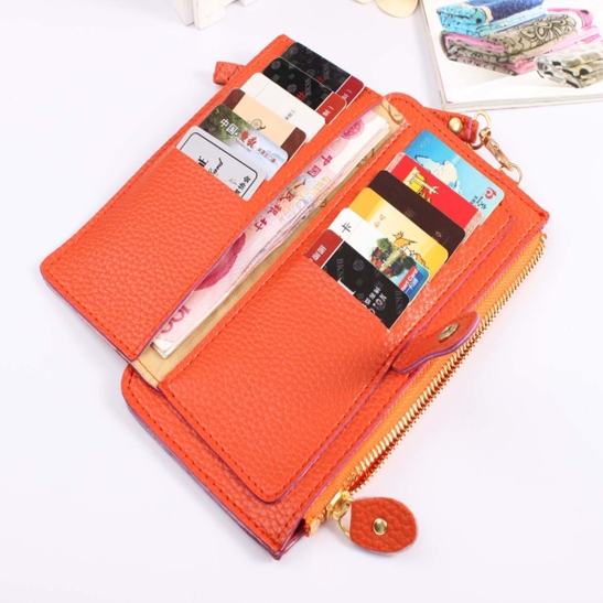2 Art Günstige Pu Leder Brieftasche Carteira Feminina Lychee Relief Lange Damen Brieftaschen Kupplung Geldböse