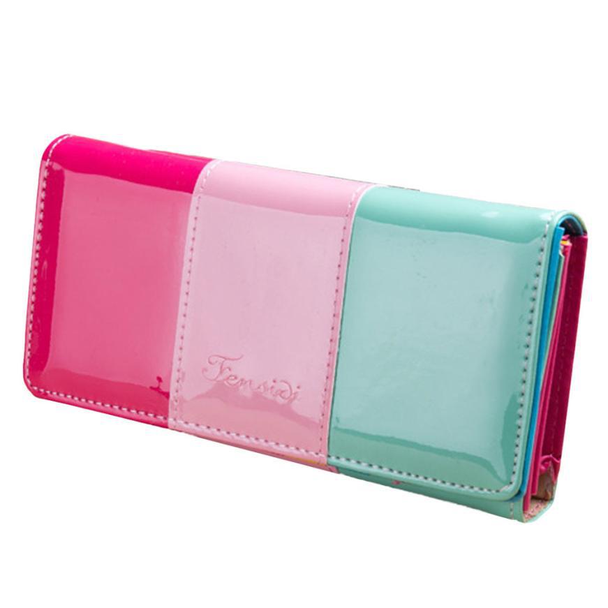 neue Ankunft Damen Brieftasche tragbare Damen Geldbörse Frische Handy lange weibliche Brieftaschen Damen Purse