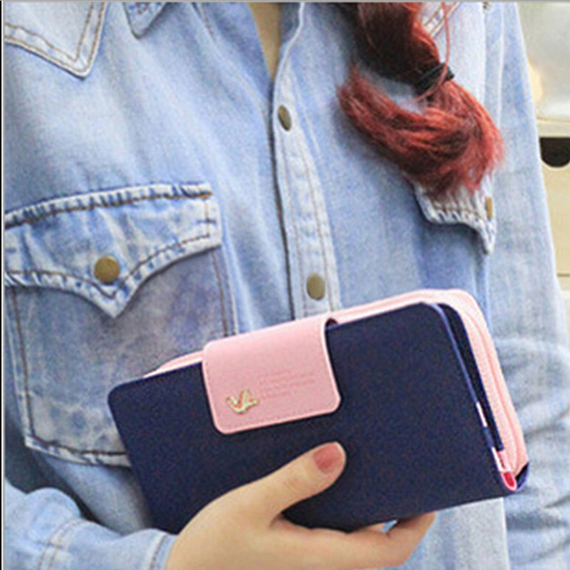Damen Wallet Taste Leder Faux Kupplung Klassische Nette Lady Handtasche Lange Handtasche Hohe Qualität Candy Farbe