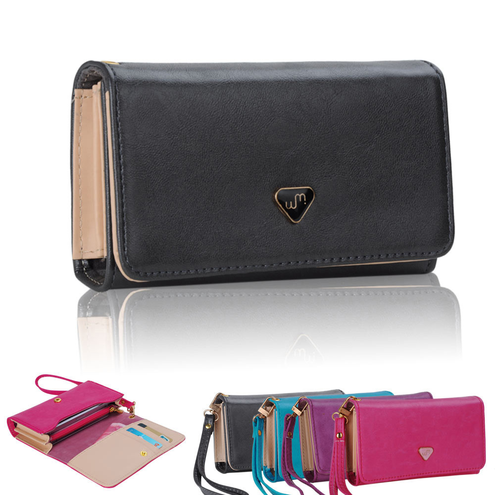 NEUE Damen Geldscheinklammer Brieftasche Multifunktionale Handtasche Leder Telefonkasten für iPhone 4 4 S 5