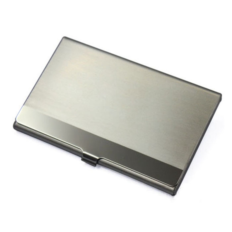 Business ID Kreditkarteninhaber Geldbörsen halter Box Vogue Edelstahl Silber Aluminium passdecke Inhaber