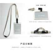 Hohe Qualität Visitenkarte Aluminiumlegierung Metall Werkkarte Abzeichen mit einstellbare Lanyard Id Halter