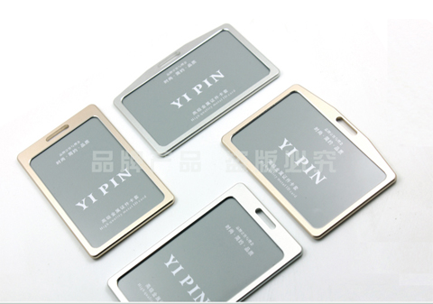 Hohe Qualität Visitenkarte Aluminiumlegierung Metall Werkkarte Abzeichen mit einstellbare Lanyard Id Halter