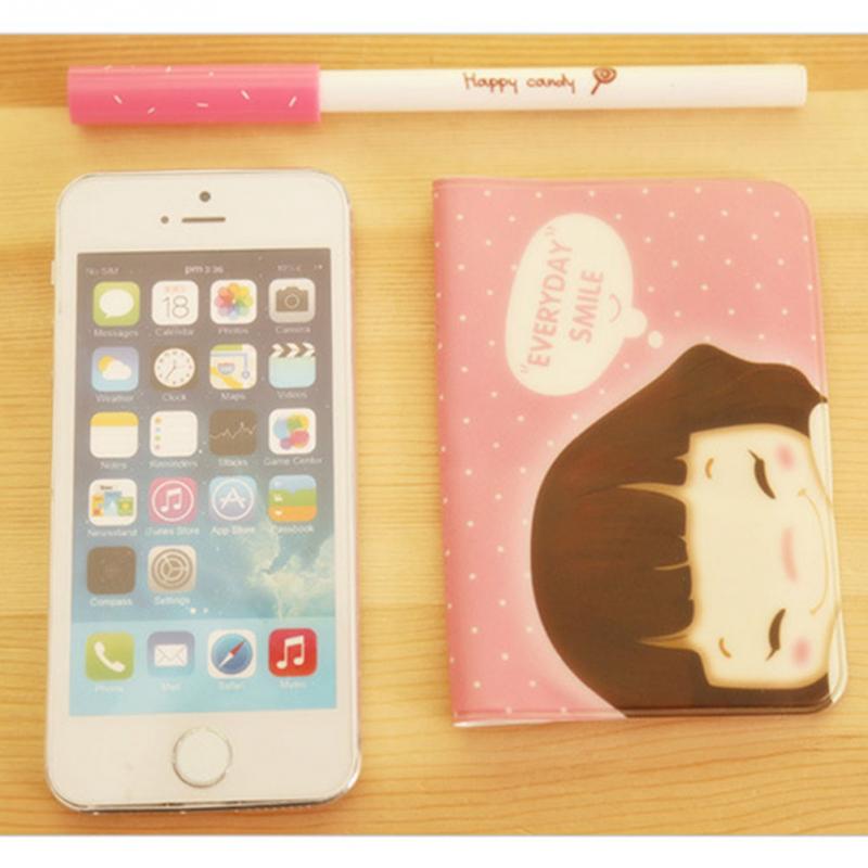 Freies verschiffen Super Cute Cartoon Mädchen Halter Bus Karte ID Kartenhalter Abdeckung Reisen Passdecke