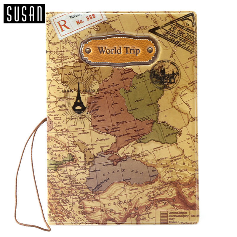 1 X Reise Welt Reisepass Ticket Dokument Schutzabdeckungsfall Tasche Brieftasche