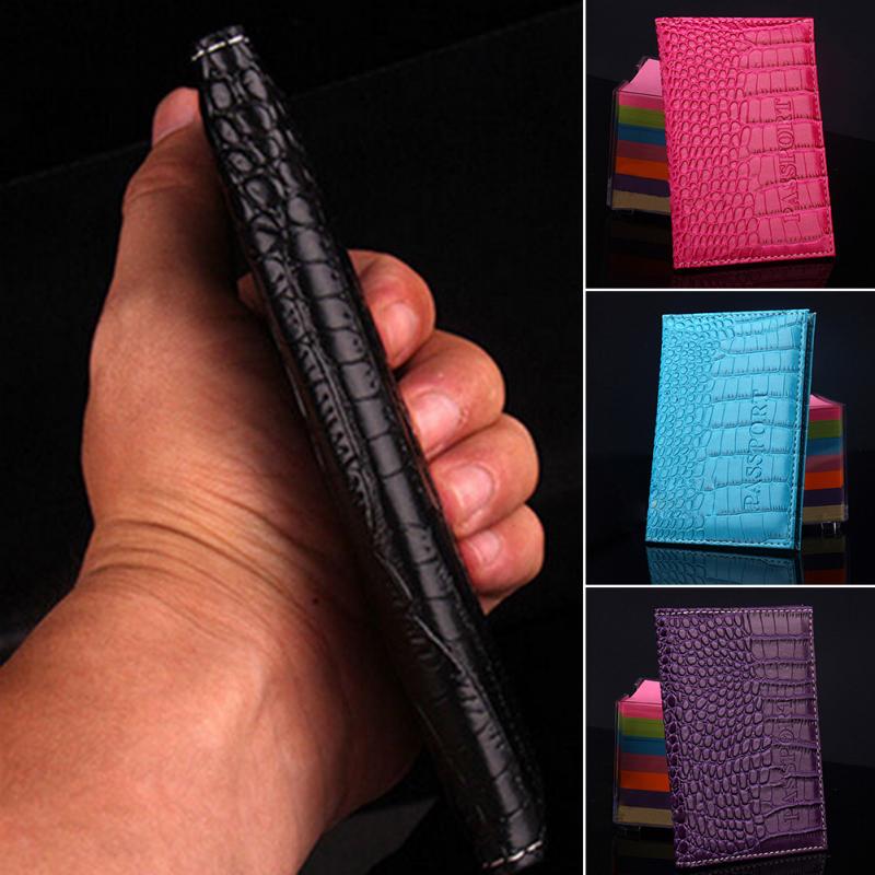 Delicate Geschäfts Kartenhalter Passdecke Pu Leder Alligator Prägung Reisepass