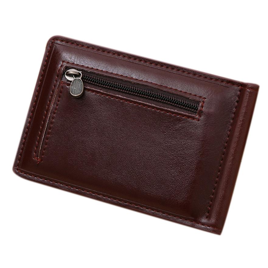 100% hohe Qualität Gold Marke Herren Mini Reißverschluss Kreditkarte ID Münze Geld Clip Brieftasche