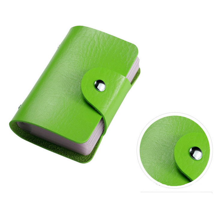 24 Bits Neue Mode Damen Herren Kreditkarteninhaber PU Leder Haspe Unisex ID Halter Paket Organizer Manager