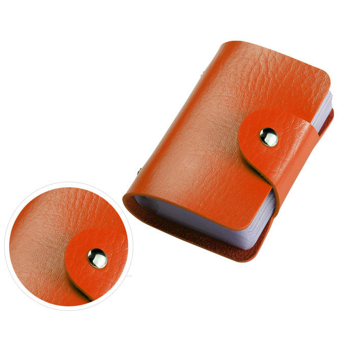 24 Bits Neue Mode Damen Herren Kreditkarteninhaber PU Leder Haspe Unisex ID Halter Paket Organizer Manager