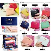 Fashional Stil Bunte Damen Dame Mini KunstLeder Bowknot Geldbörse Reißverschluss Um Brieftasche Kartenhalter