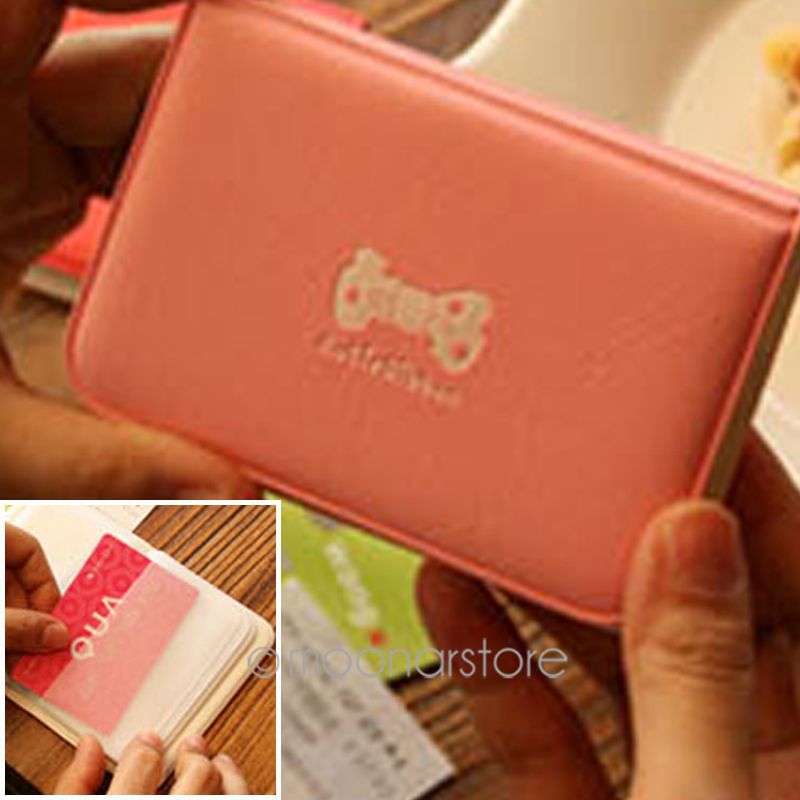 Korea Fashion Business Kreditkarteninhaber Taschen Leder Schnalle Scheckkartebeutel etui ID Karte Brieftaschen