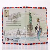 Mode Miss liebe reisepass ID Kreditkarten Tasche 3D Design PVC Leder Visitenkartenhalter Reisepass 14x9,6 CM