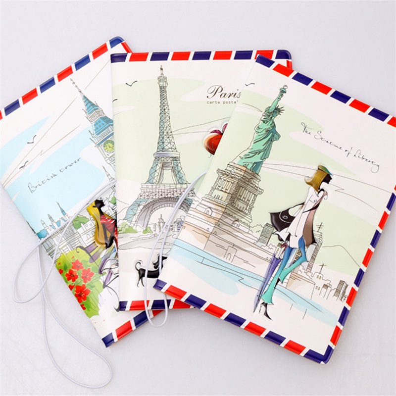 Mode Miss liebe reisepass ID Kreditkarten Tasche 3D Design PVC Leder Visitenkartenhalter Reisepass 14x9,6 CM