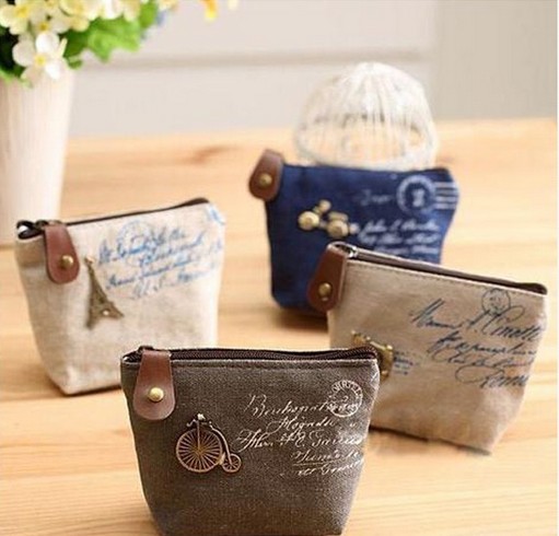 Weihnachtsgeschenk Neue  mode Vintage Reißverschluss Geldbörse Brieftaschen Mini Tasche Billig Retro