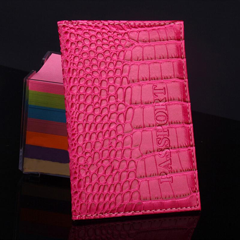 Neue Ankunft PU Leder Geldbörse Passdecke Alligator Prägung Reisepass Protector