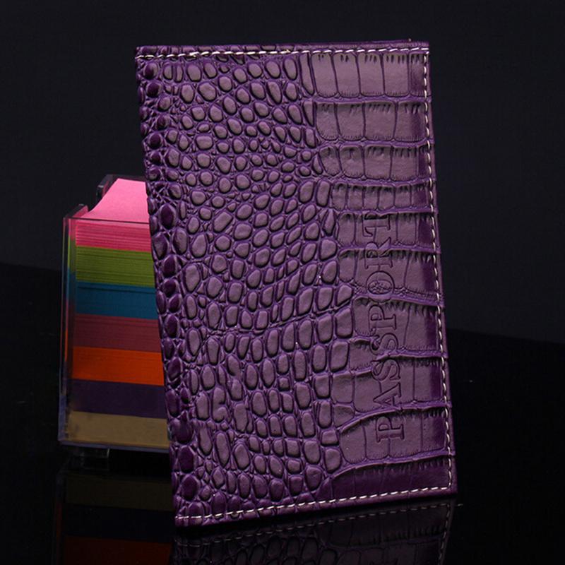 Neue Ankunft PU Leder Geldbörse Passdecke Alligator Prägung Reisepass Protector