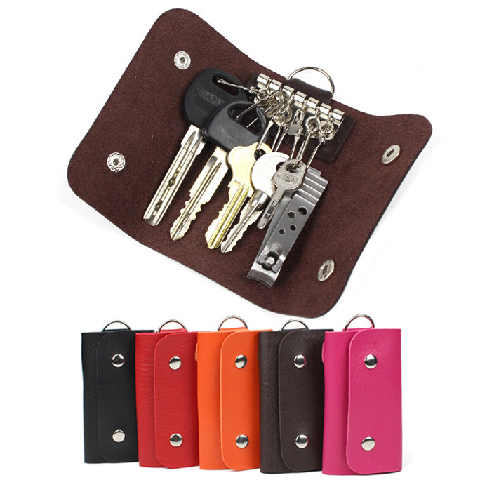 Mode geschenke Keys holder Organizer Manager lackLeder Schnalle schlüsselmappe auto keychain für Damen