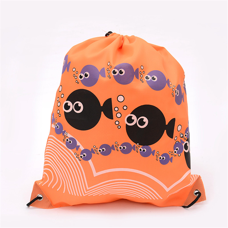 neue Gesicht Polyster Kordelzug Mochila Sport Schwimmen Taschen Schultasche Für Mädchen Und Jungen Cartoon