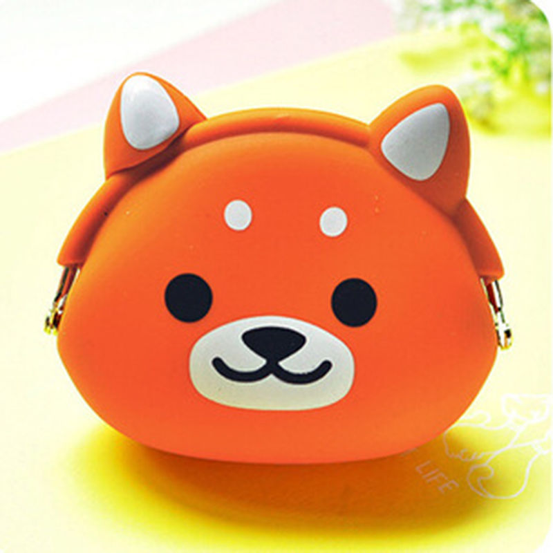 neue Mode Schöne Kawaii Karikatur Tier Damen Mädchen Brieftasche Multicolor Gelee Silikon Münztüte