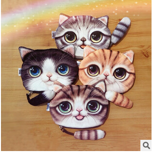 Freies verschiffen  herbst neue meow sterne schwanz dekoration Plüsch Geldbörse Großhandel handy Tasche