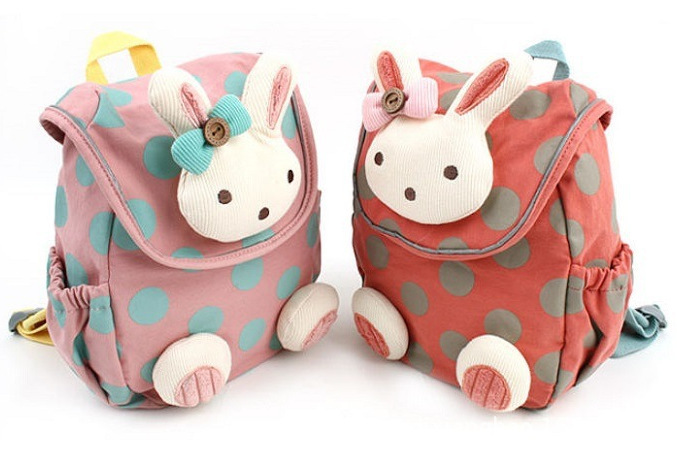 einzelhandel Tier design kinder jungen mädchen 3D niedlichen kaninchen Schultasche anti verlorene Rucksack kinder