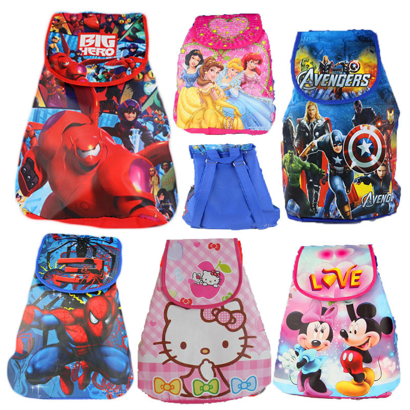 Kinder Cartoon Schultaschen Hallo Kitty Big Hero 6 Minion Dora Sofia vlies Kordelzug Taschen Rucksack kinder Schultasche