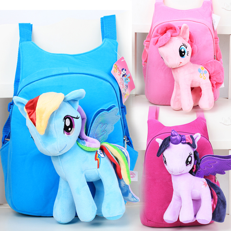 Neue Marke Qualitäts nette 3D My Little Pony Minion plüsch Rucksack kinder Umhängetasche Cartoon Schultasche