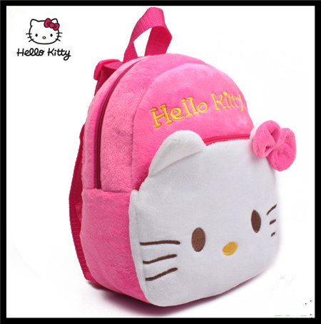 Hot 1 2 jahre alte kleine kinder plüsch Hallo Kitty bogen Rucksack Kind baby mädchen nette vorschule