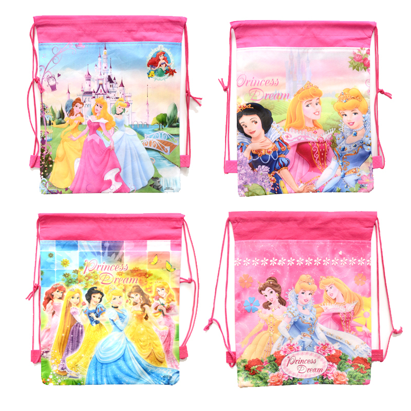 1pic Kinder Schultaschen Prinzessin Kordelzug Taschen Cartoon mochila für Mädchen   Jungen Mehrzweck Schule