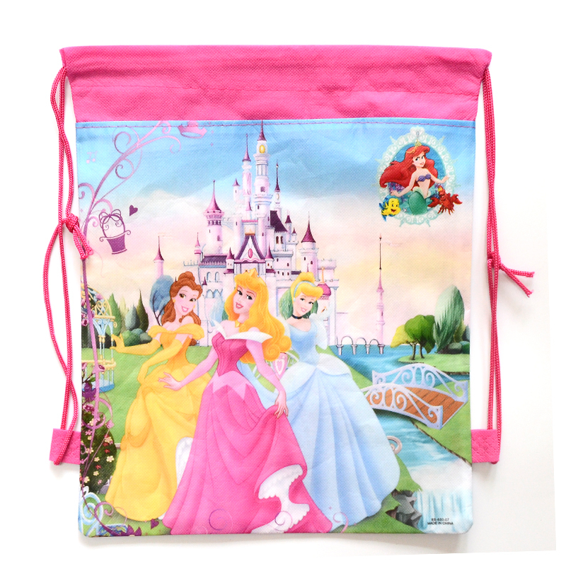 1pic Kinder Schultaschen Prinzessin Kordelzug Taschen Cartoon mochila für Mädchen   Jungen Mehrzweck Schule