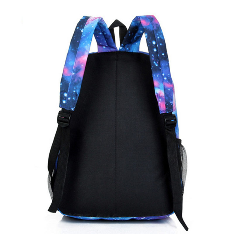 Mode Unisex Canvas Teenager Schultasche Buch Campus ReiseRucksack Star Sky Printed Mochila