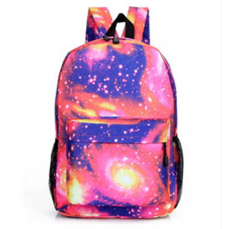 Mode Unisex Canvas Teenager Schultasche Buch Campus ReiseRucksack Star Sky Printed Mochila