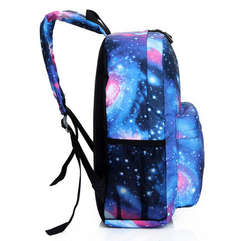 Mode Unisex Canvas Teenager Schultasche Buch Campus ReiseRucksack Star Sky Printed Mochila